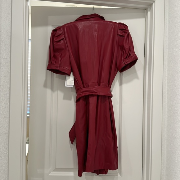 Red vegan leather dress. Rachel Parcell, NWT - Picture 2 of 4